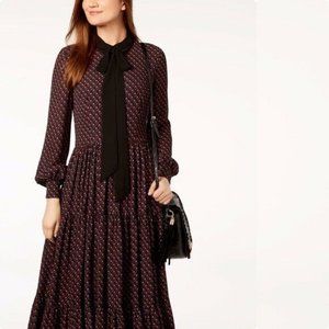 Avec Les Filles Tie-Neck Maxi Dress